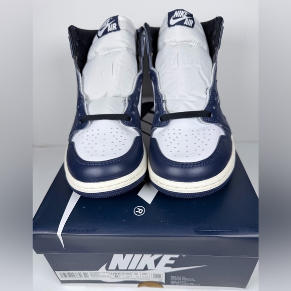 Nike Air Jordan 1 Retro High OG Mens 6.5 DZ5485-401 Midnight Navy White - Picture 5 of 9